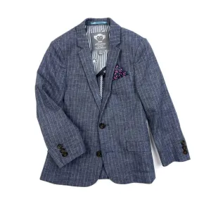 Appaman Boys Chambray Stripe Linen Sports Jacket