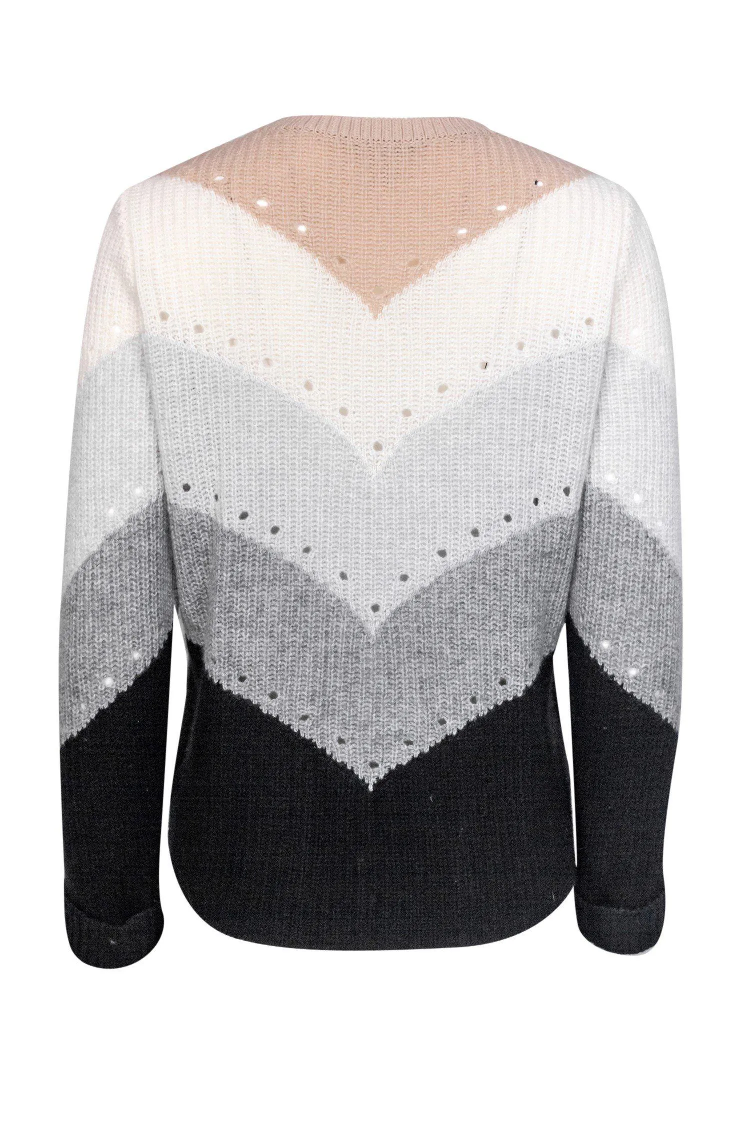 Autumn Cashmere - Black & Grey Cashmere Sweater Sz S