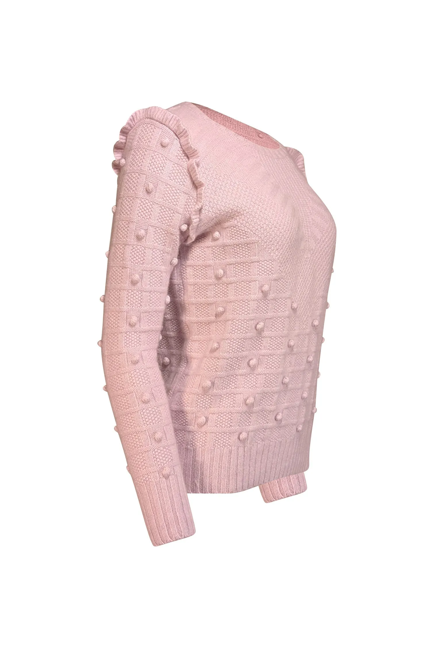 Autumn Cashmere - Lilac Textured Cashmere & Wool Blend Sweater Sz M