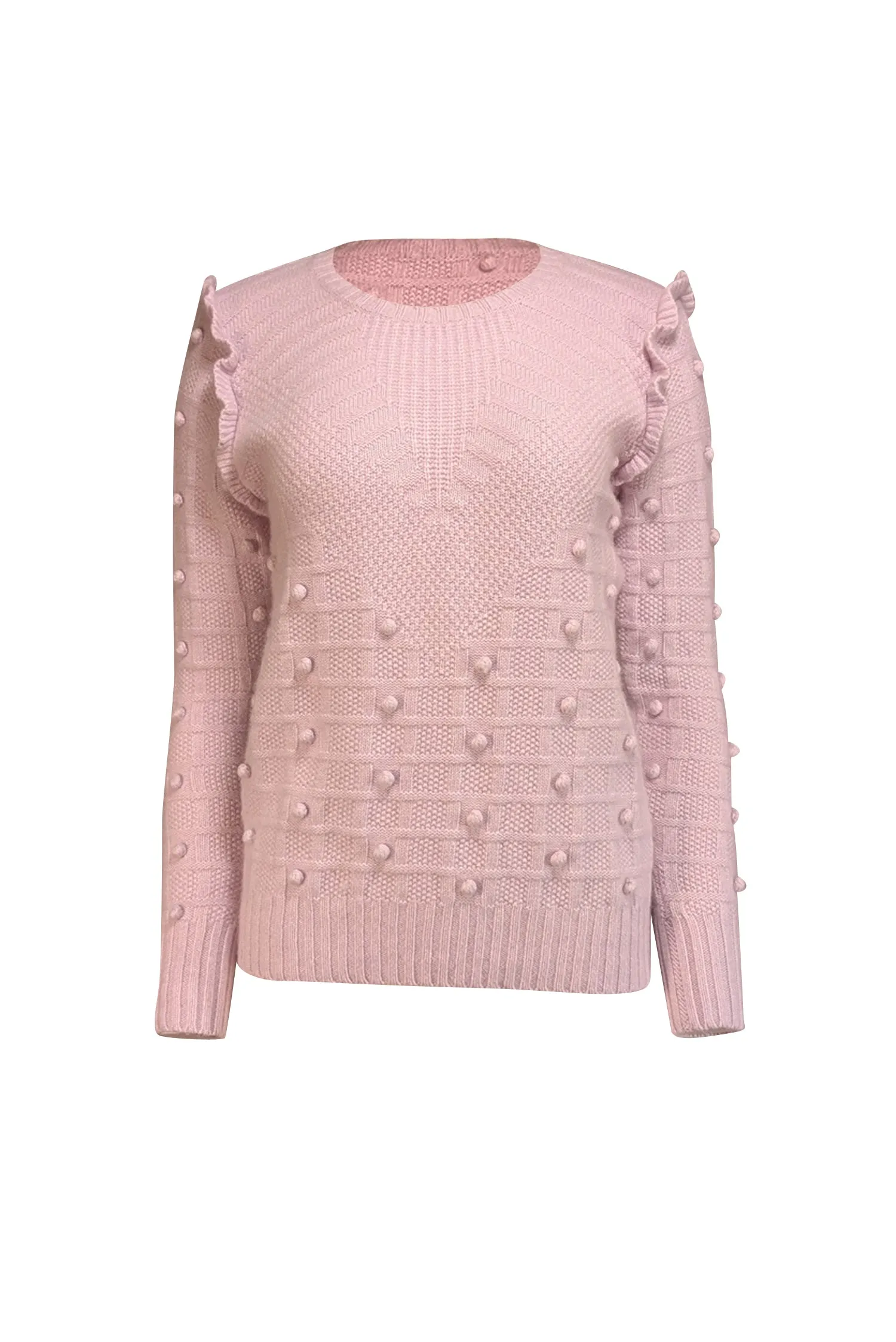 Autumn Cashmere - Lilac Textured Cashmere & Wool Blend Sweater Sz M