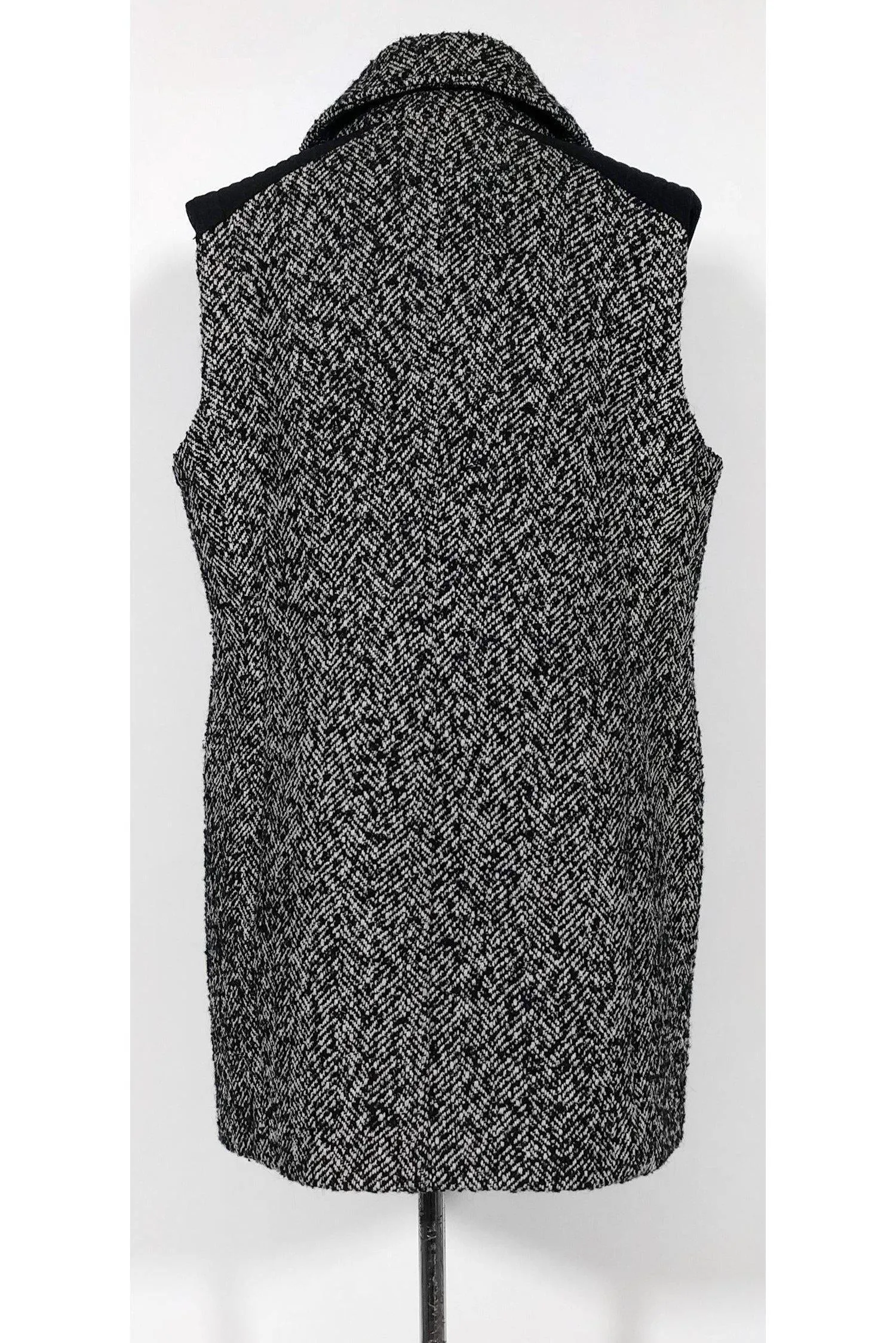 BCBG Max Azria - Black & Cream Roxy Vest Coat Sz L
