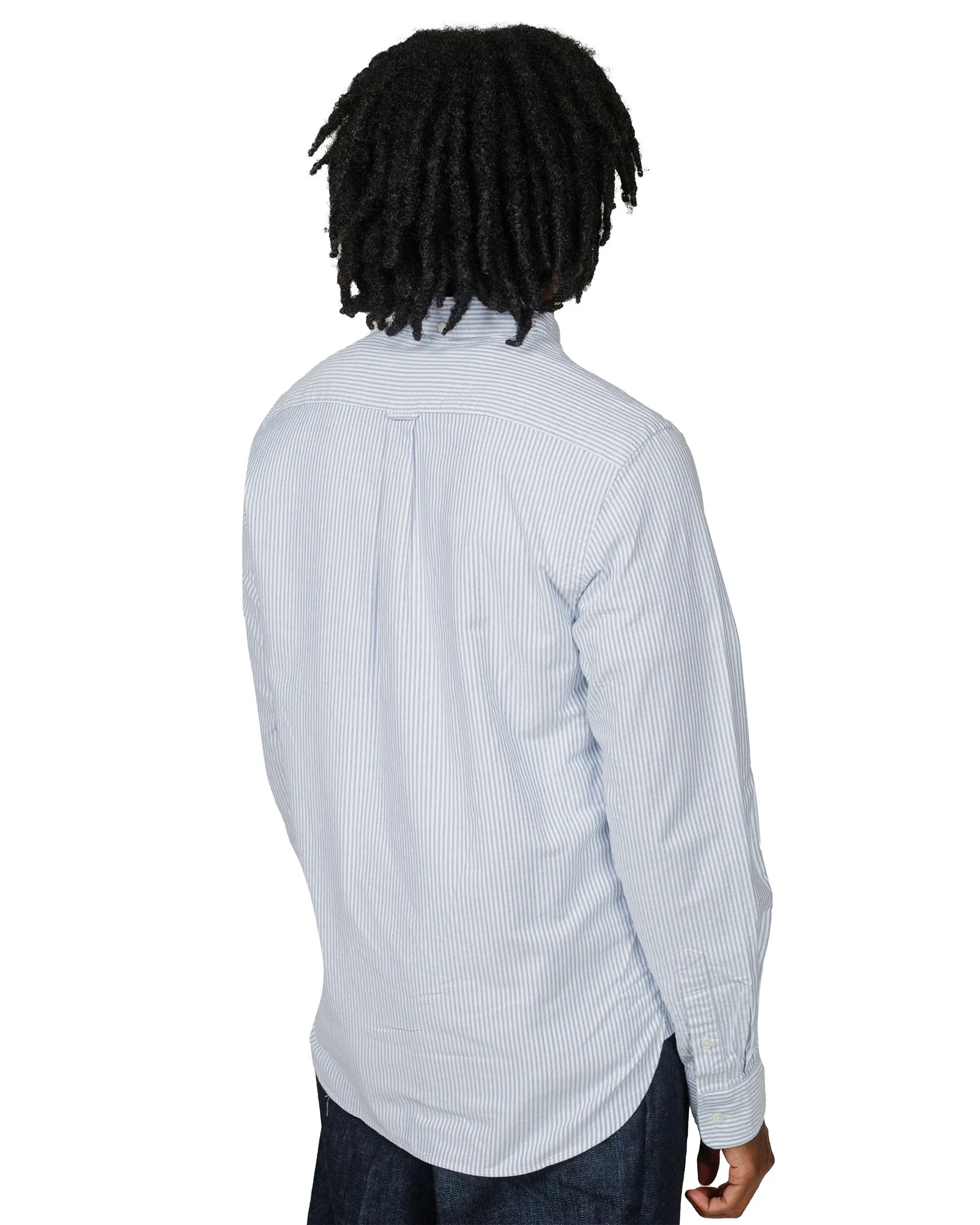 Beams Plus B.D. Oxford Candy Stripe Blue