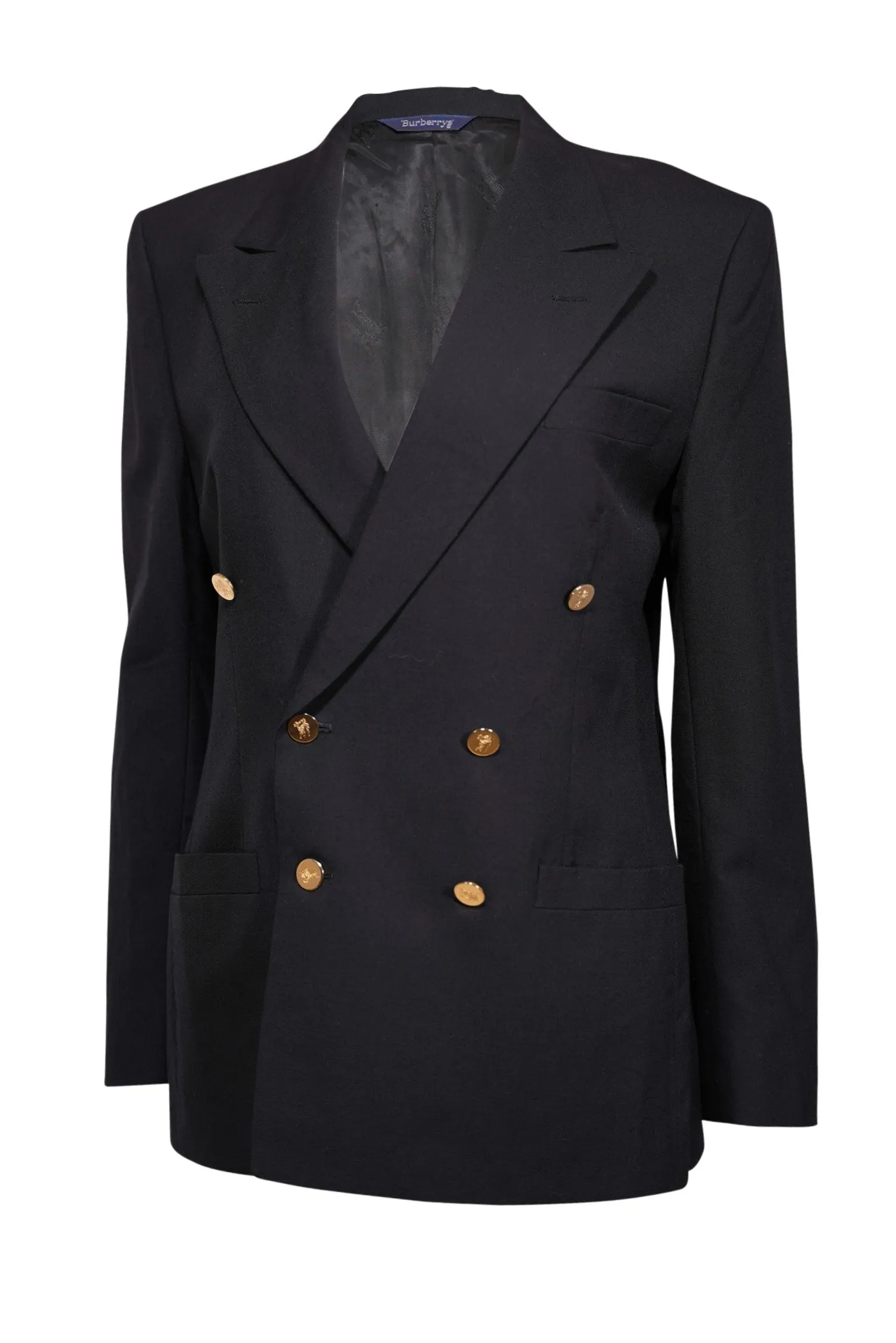 Burberry - Black Double Breasted Blazer Sz M