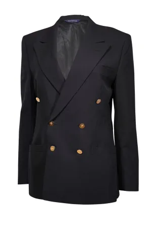 Burberry - Black Double Breasted Blazer Sz M