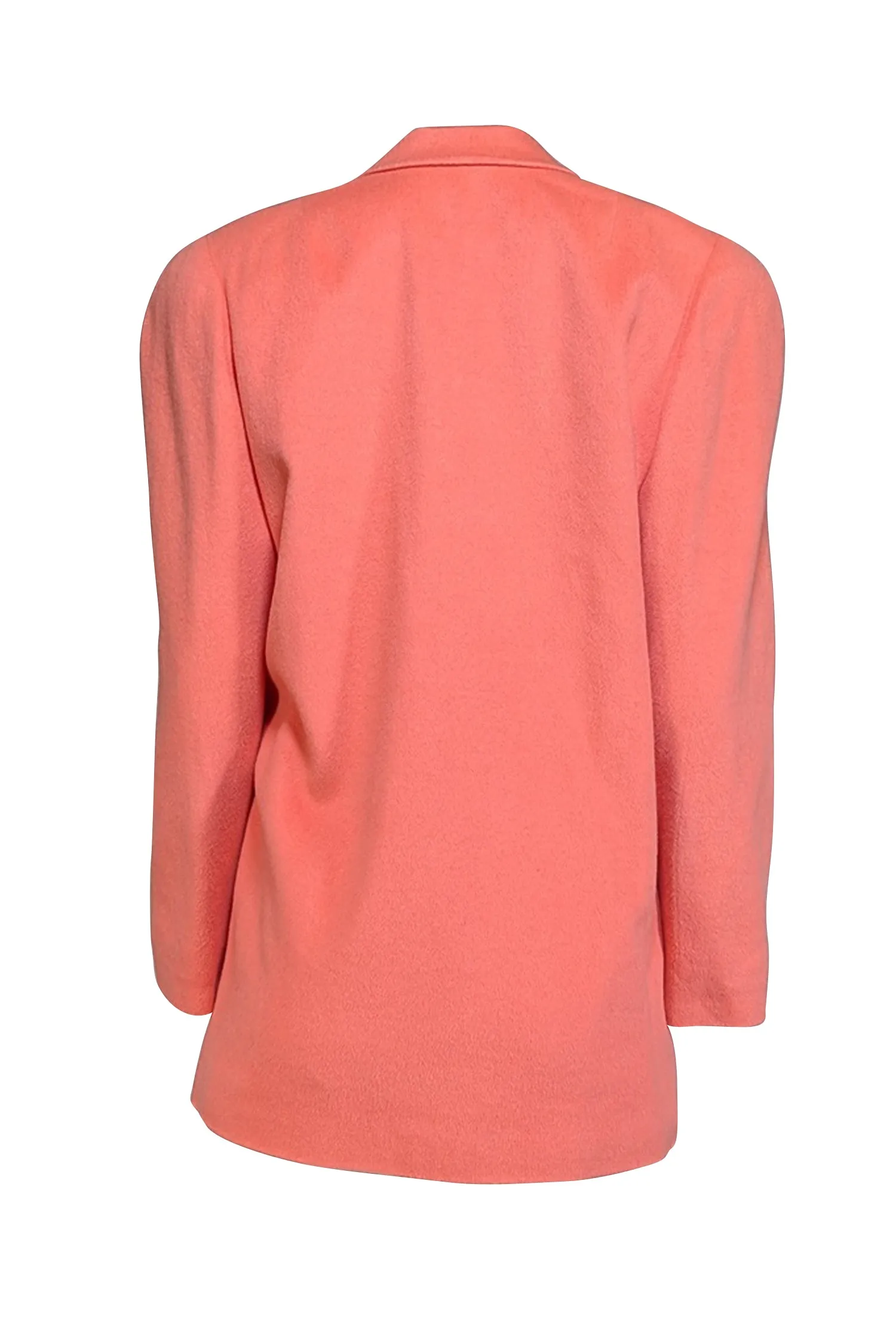 Burberry - Salmon Pink Wool Blend Blazer Sz 10