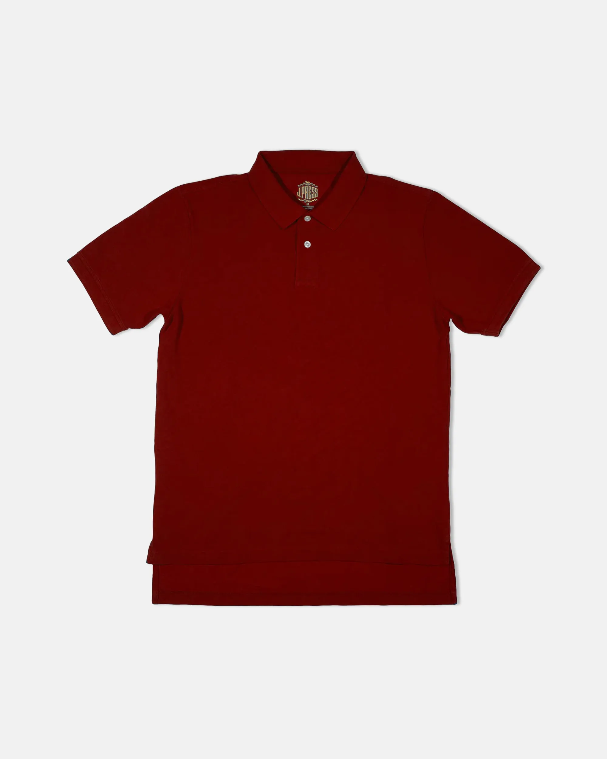 BURGUNDY SOLID PIQUE POLO - CLASSIC FIT