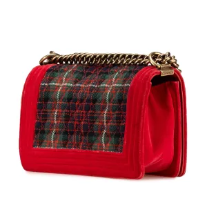 Chanel Medium Velvet and Tweed Boy Flap