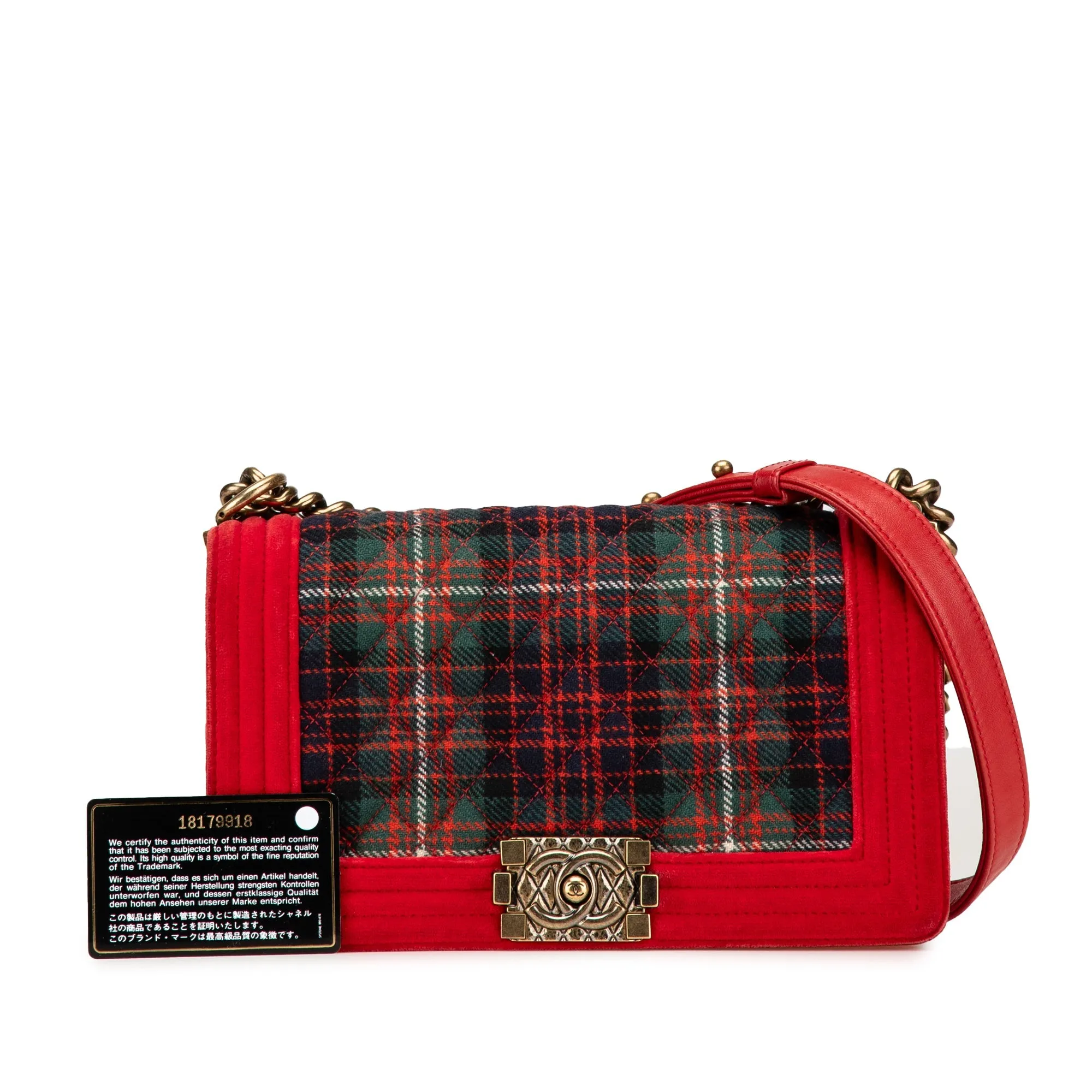 Chanel Medium Velvet and Tweed Boy Flap