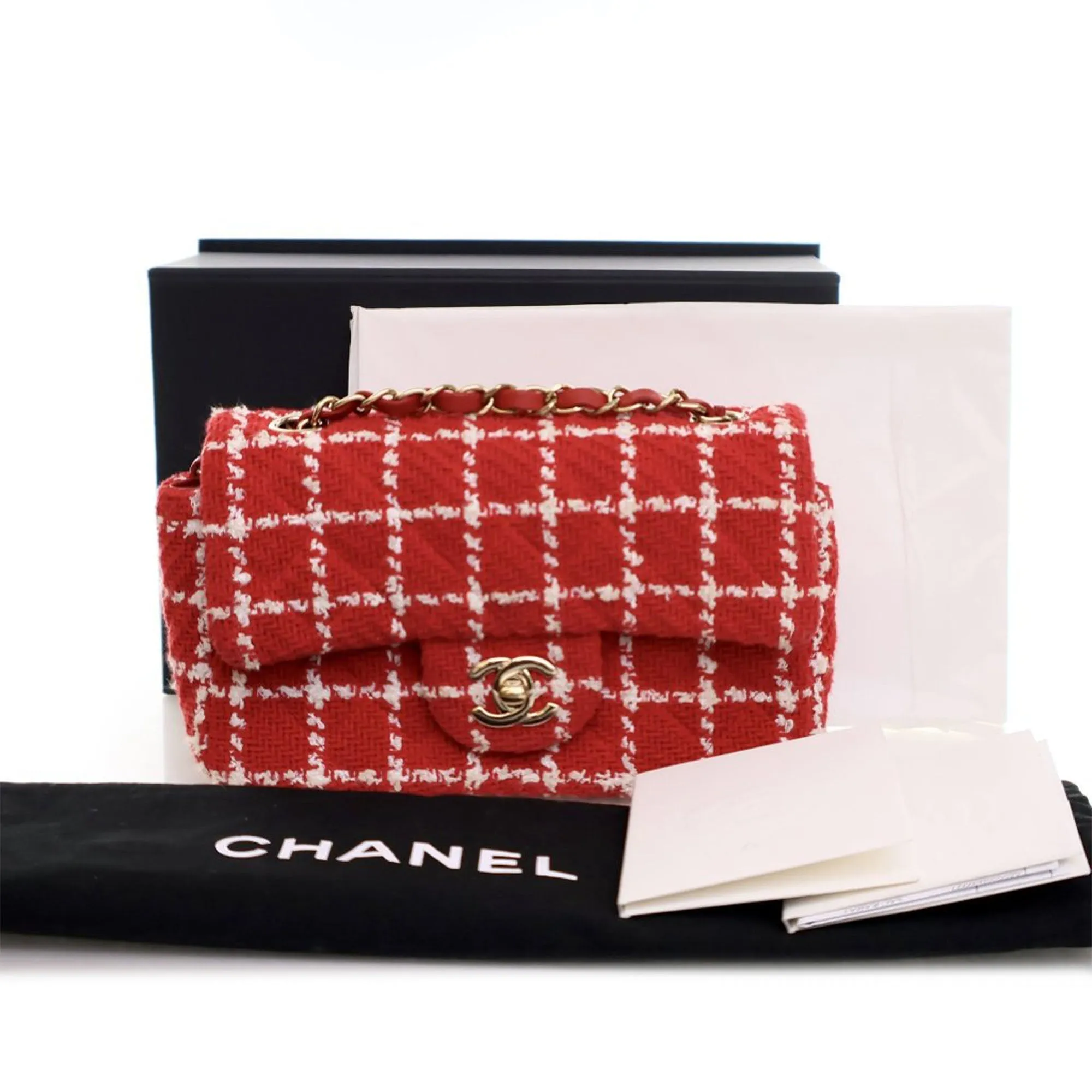 Chanel Mini Rectangular Classic Tweed Flap