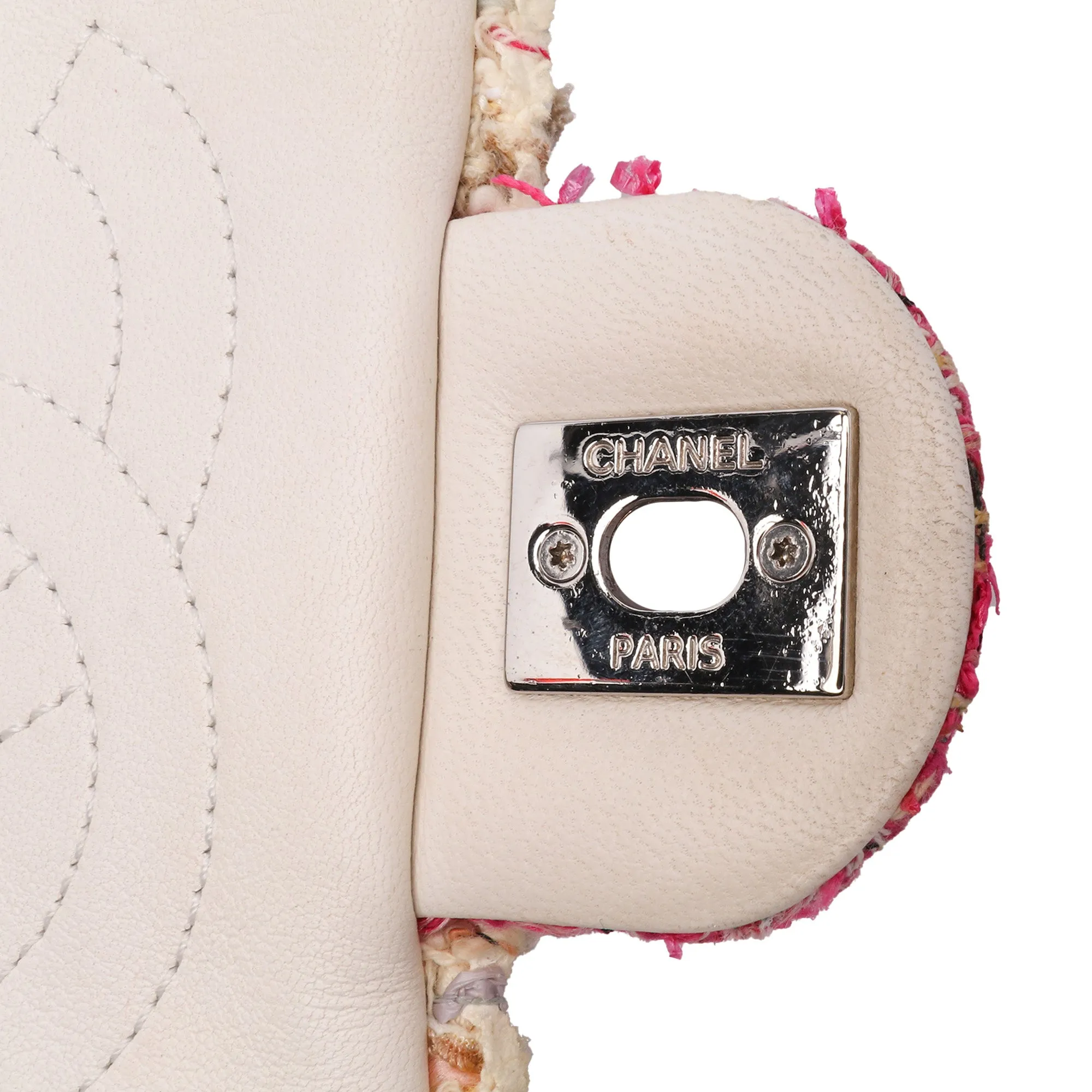 Chanel Quilted Lambskin and Tweed Elegant Trim Flap