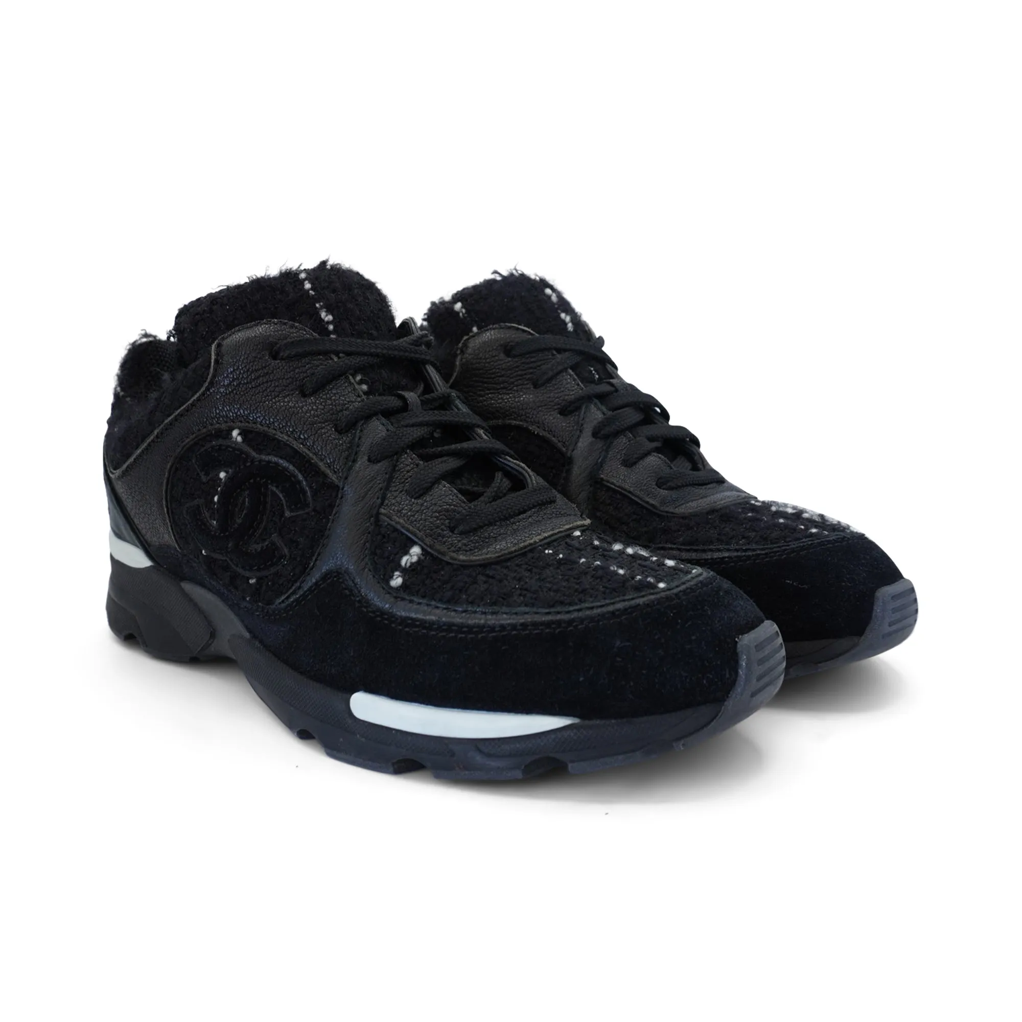 Chanel Tweed Sneakers - Women's 37