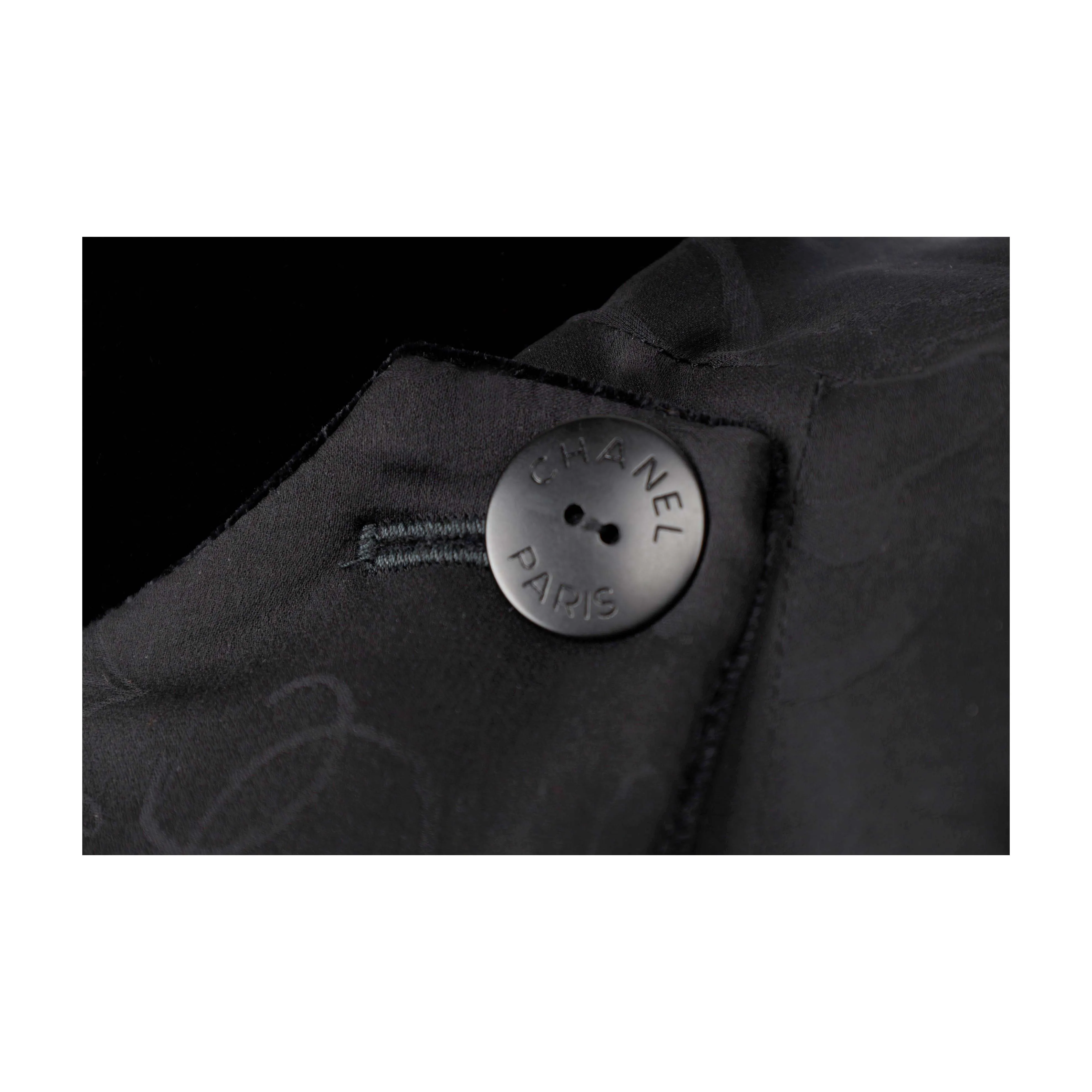 Chanel Velvet Jacket with Stone Buttons - '10s