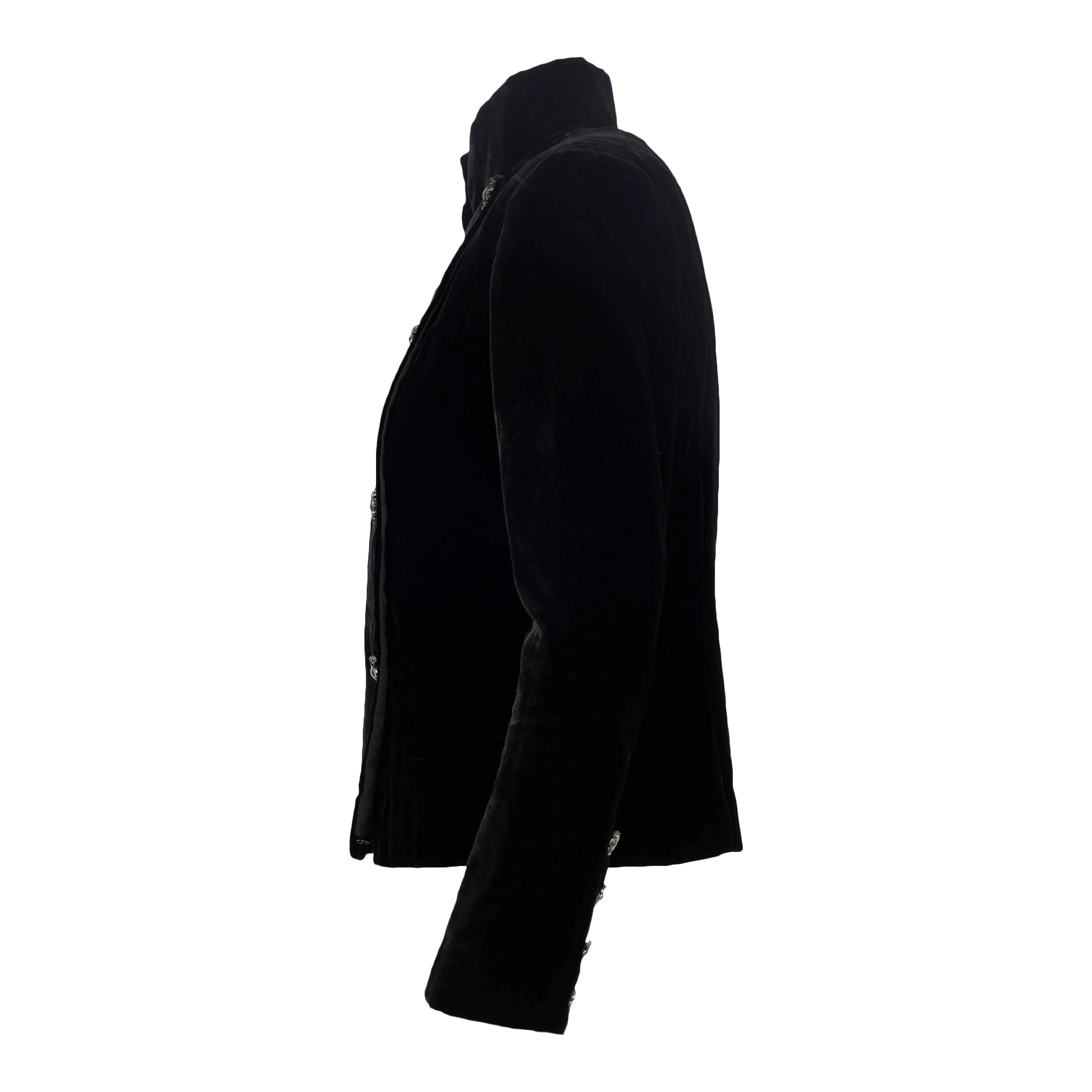 Chanel Velvet Jacket with Stone Buttons - '10s