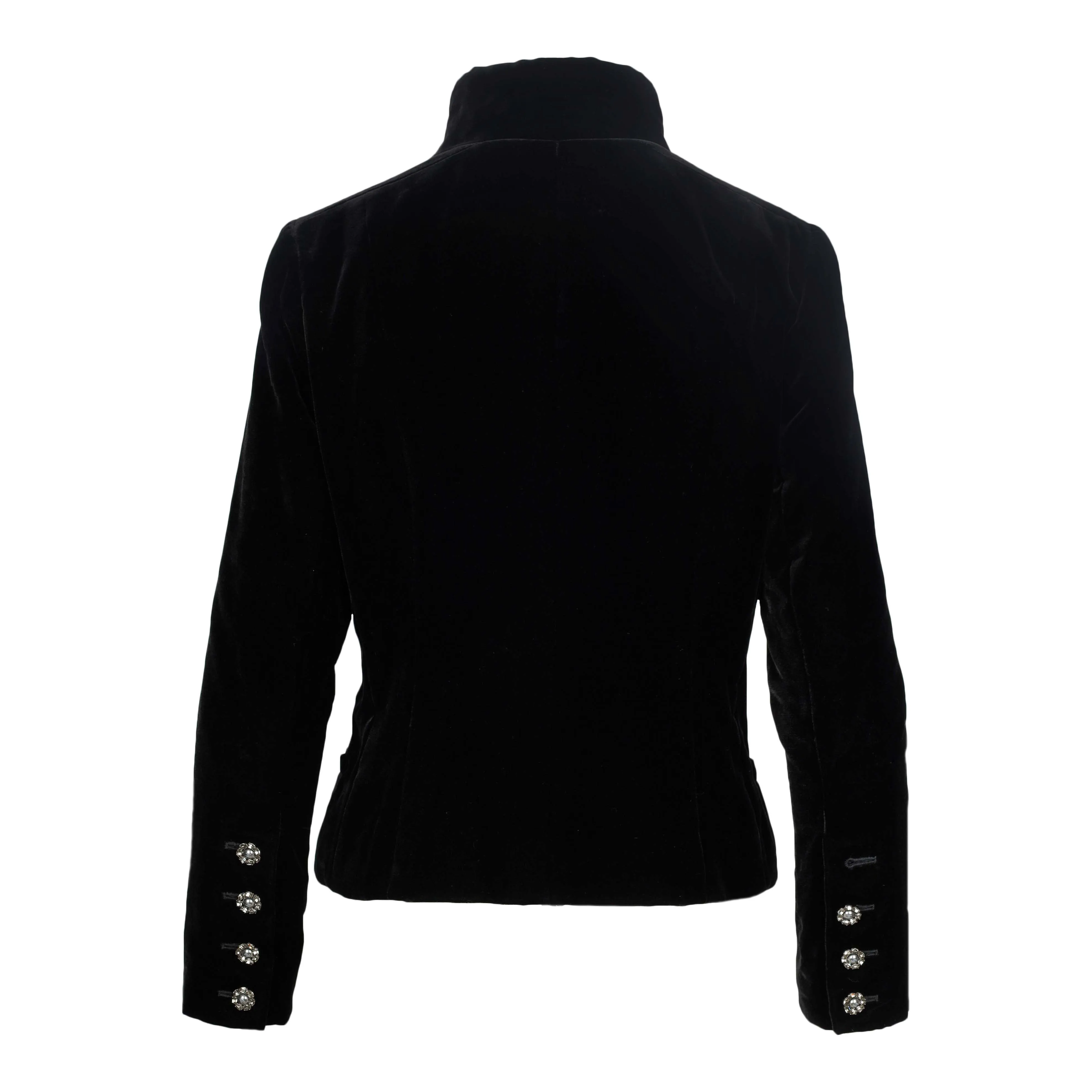 Chanel Velvet Jacket with Stone Buttons - '10s