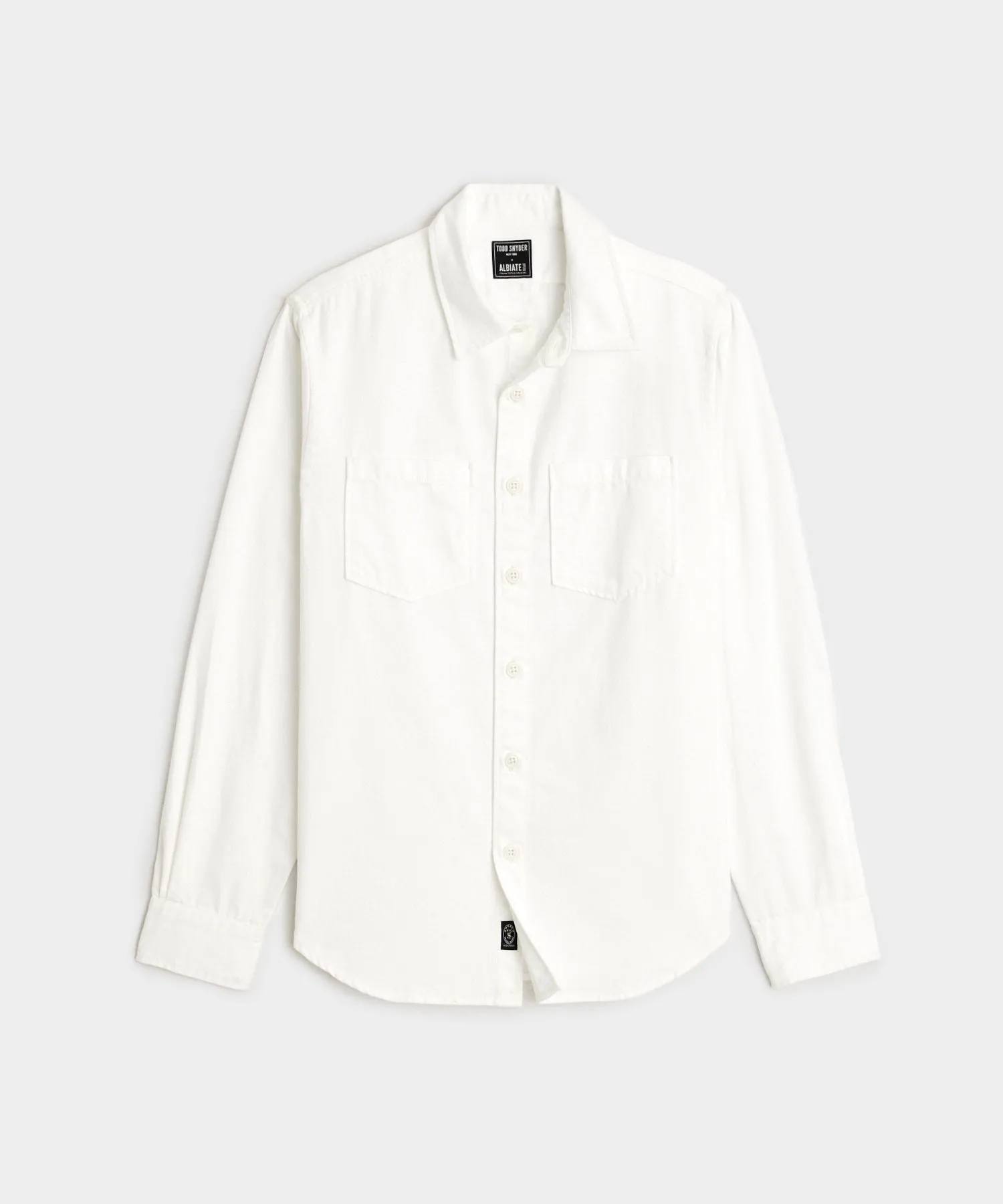 Classic Fit Denim Overshirt in White