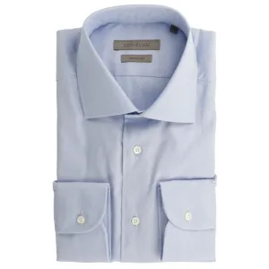 CORNELIANI Wrinkle Free Cotton Shirt BLUE