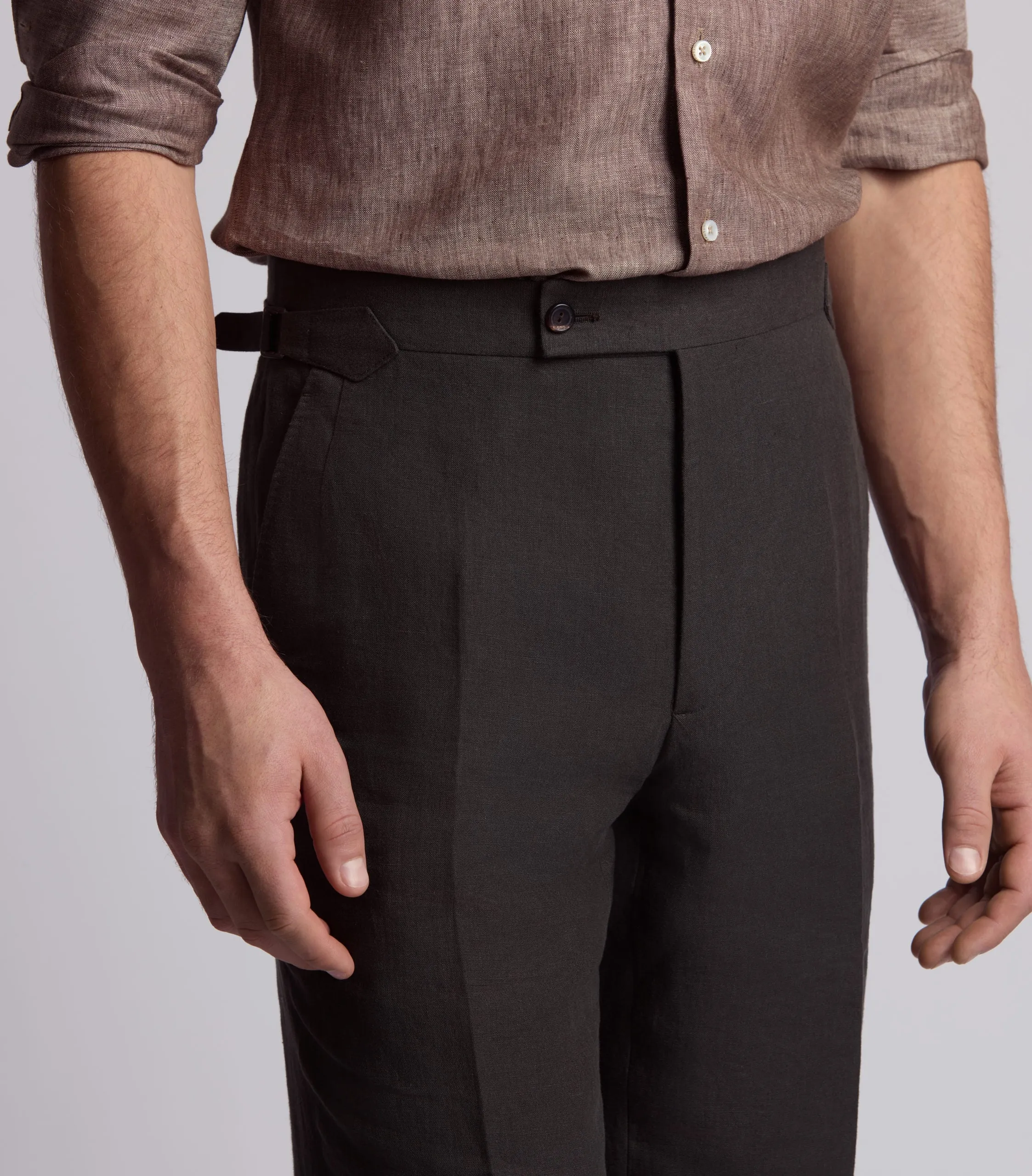 Dark Green Linen Trousers