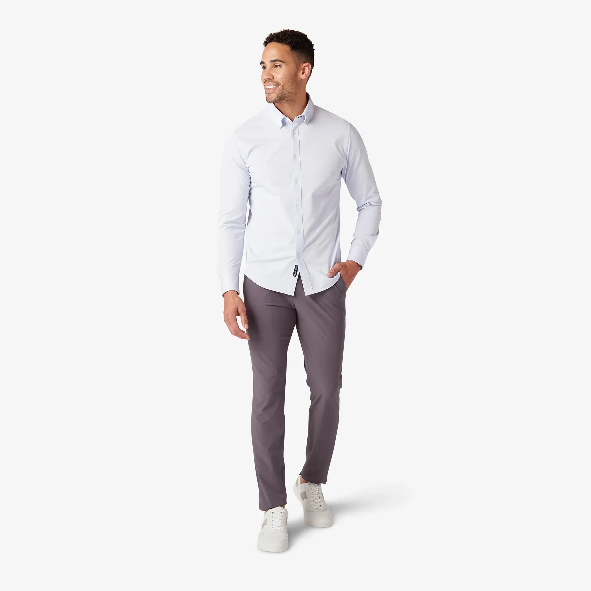 Ellis Oxford Dress Shirt - Sky Blue Solid | Mizzen   Main