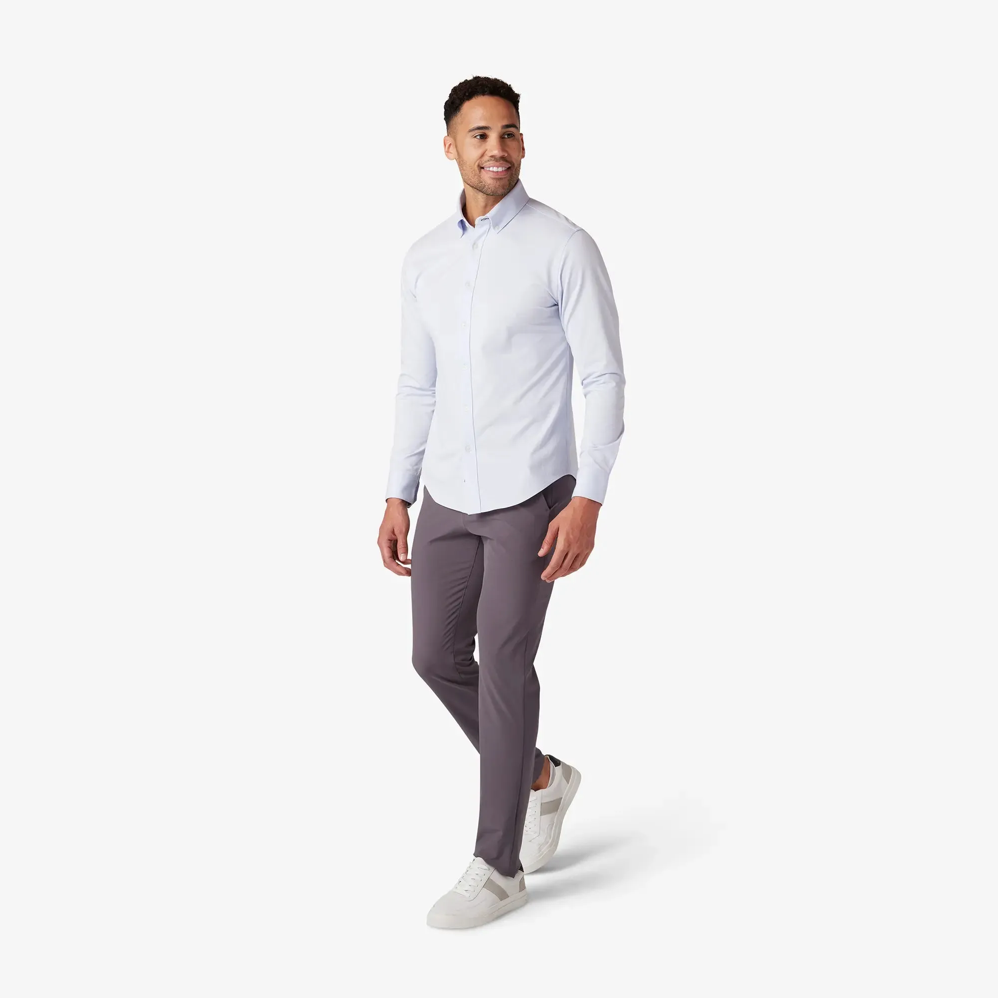Ellis Oxford Dress Shirt - Sky Blue Solid | Mizzen   Main