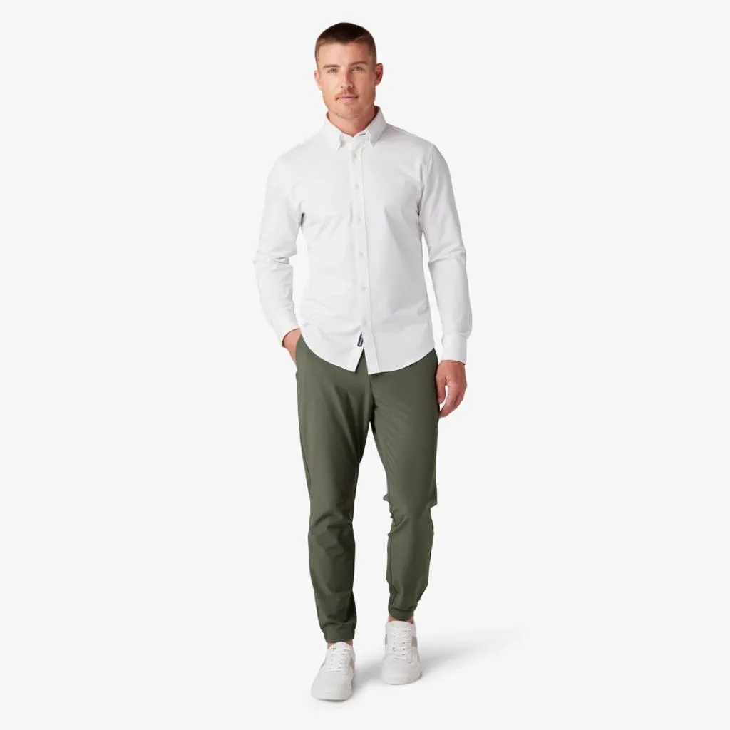 Ellis Oxford Dress Shirt - White | Mizzen   Main