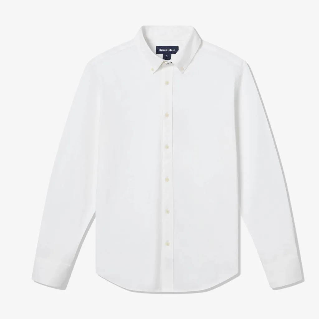 Ellis Oxford Dress Shirt - White | Mizzen   Main