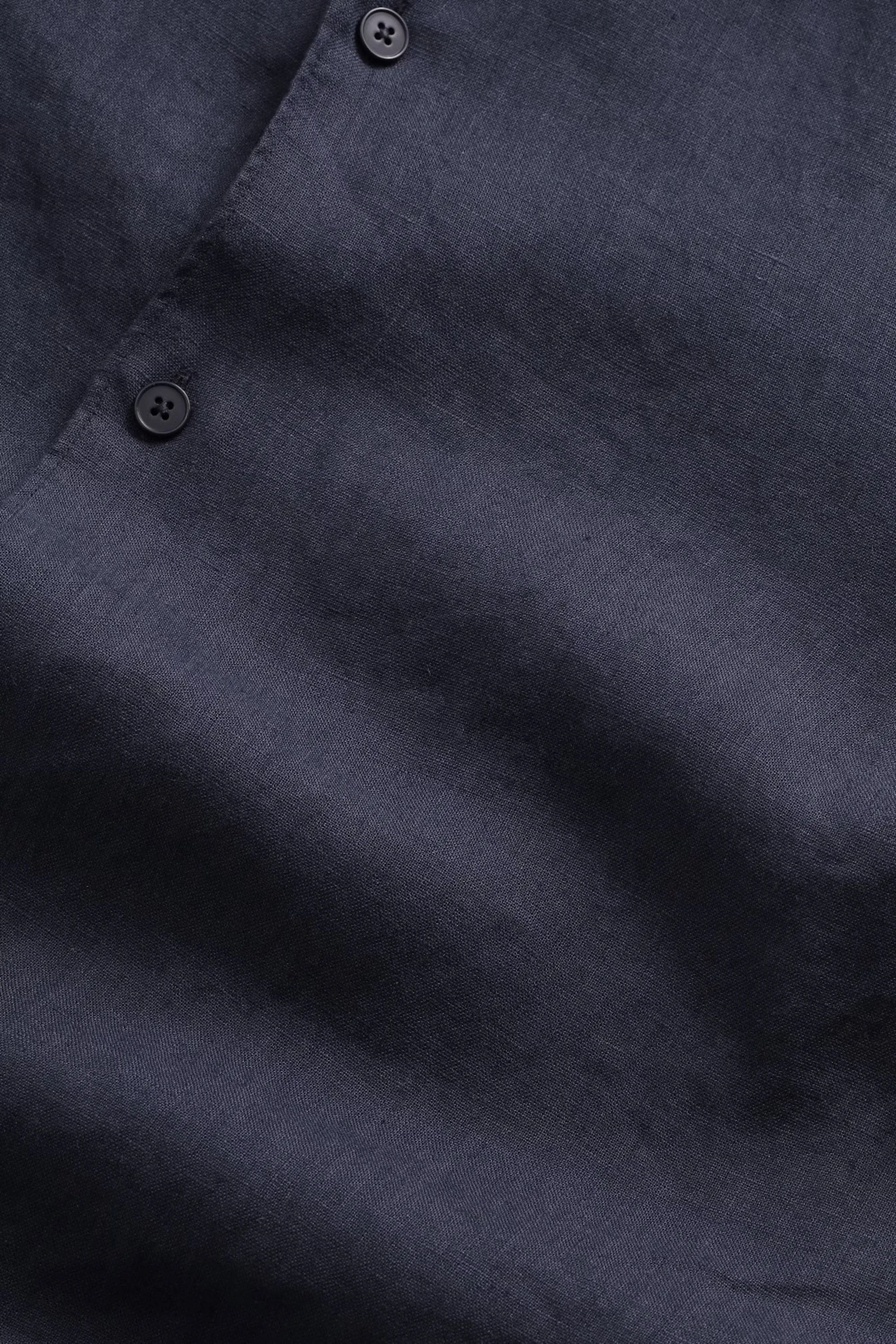 Enzo Linen Shirt - Navy Blue | NN.07