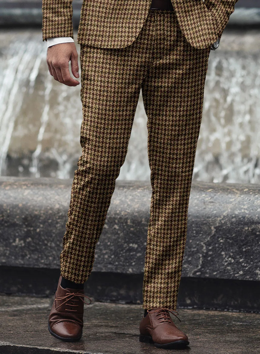 Harris Tweed Russet Houndstooth Pants