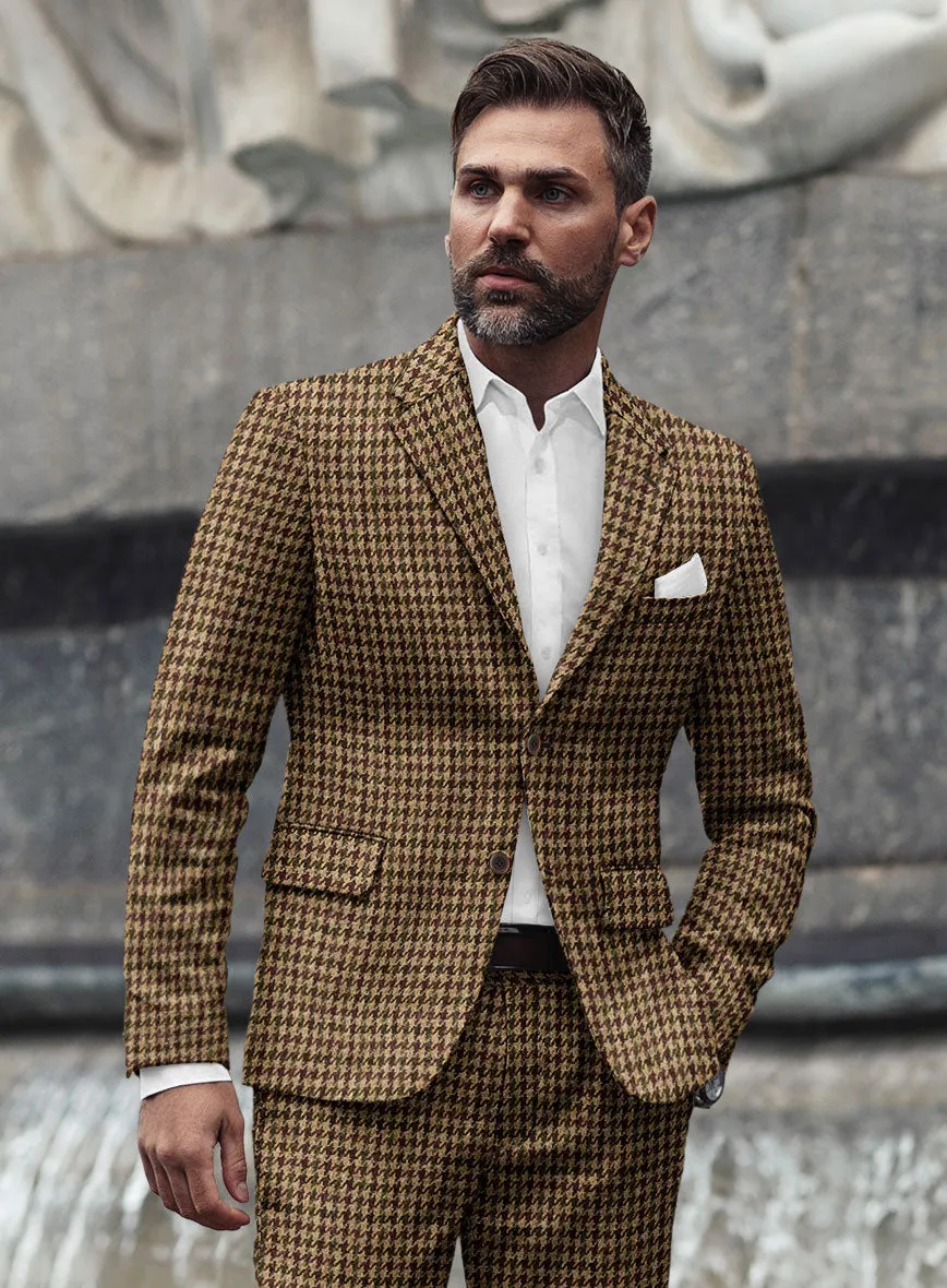 Harris Tweed Russet Houndstooth Suit