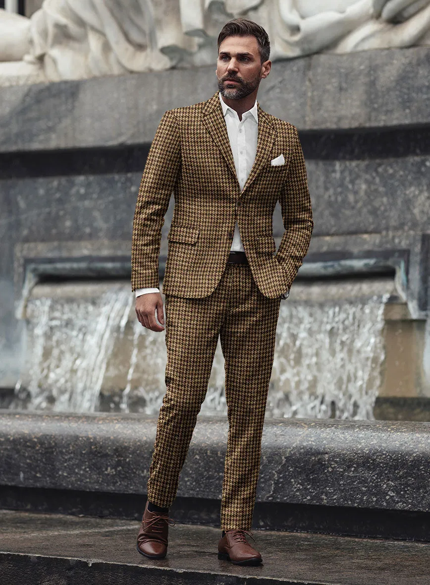 Harris Tweed Russet Houndstooth Suit