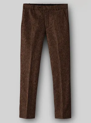 Harris Tweed Walnut Herringbone Pants