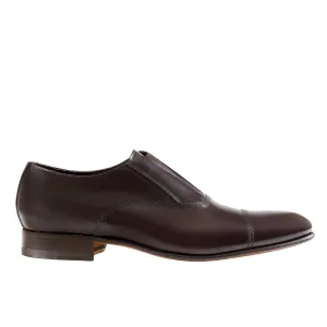 HENRY SARTORIAL Elastic Leather Oxford DARK BROWN