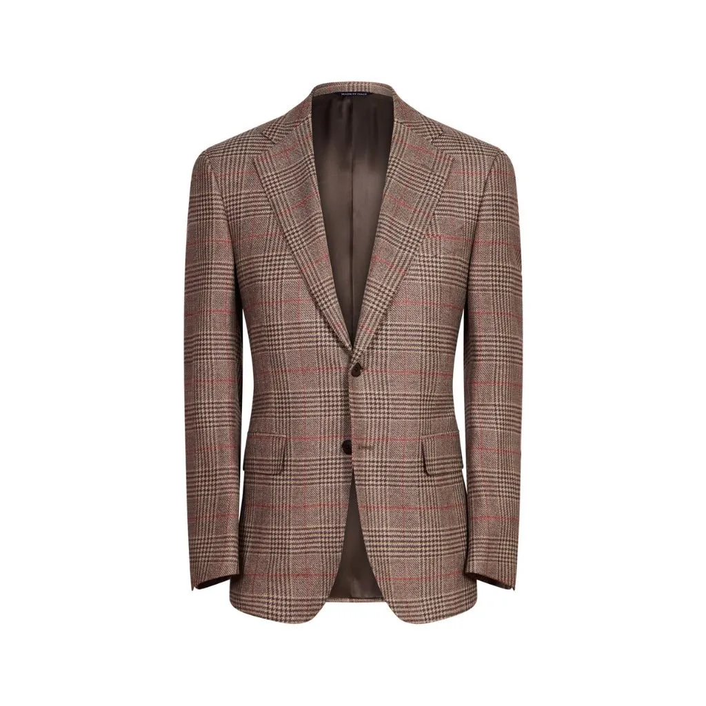 HENRY SARTORIAL HERITAGE Houndstooth Blazer BROWN REG