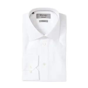 HENRY SARTORIAL Oxford Cotton Shirt Contemporary Fit WHITE