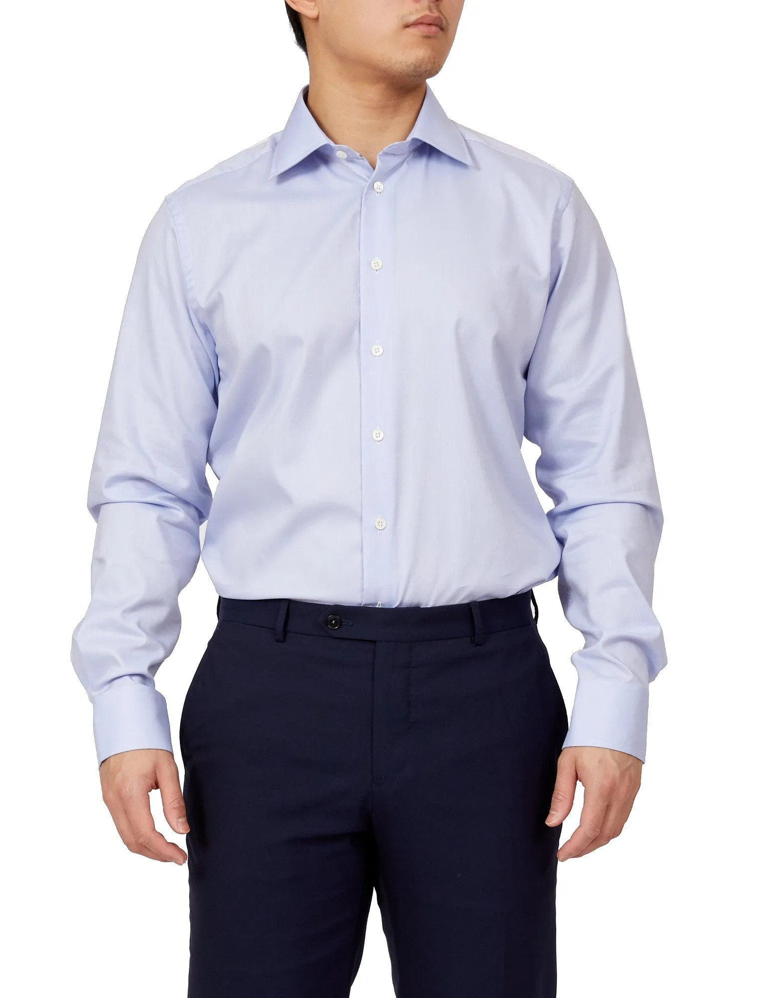 HENRY SARTORIAL Pinpoint Cotton Shirt Classic Fit BLUE