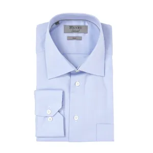 HENRY SARTORIAL Pinpoint Cotton Shirt Classic Fit BLUE