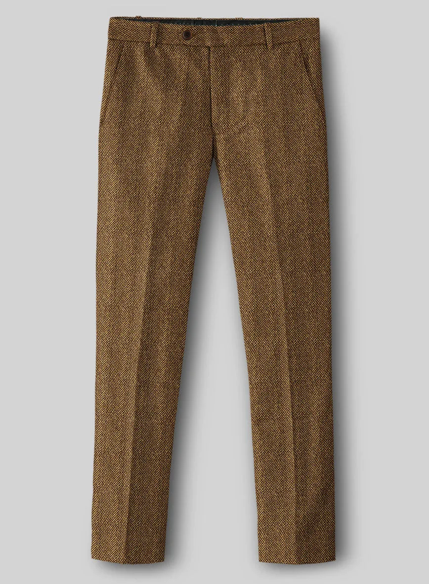 Highlander Tan Herringbone Tweed Pants