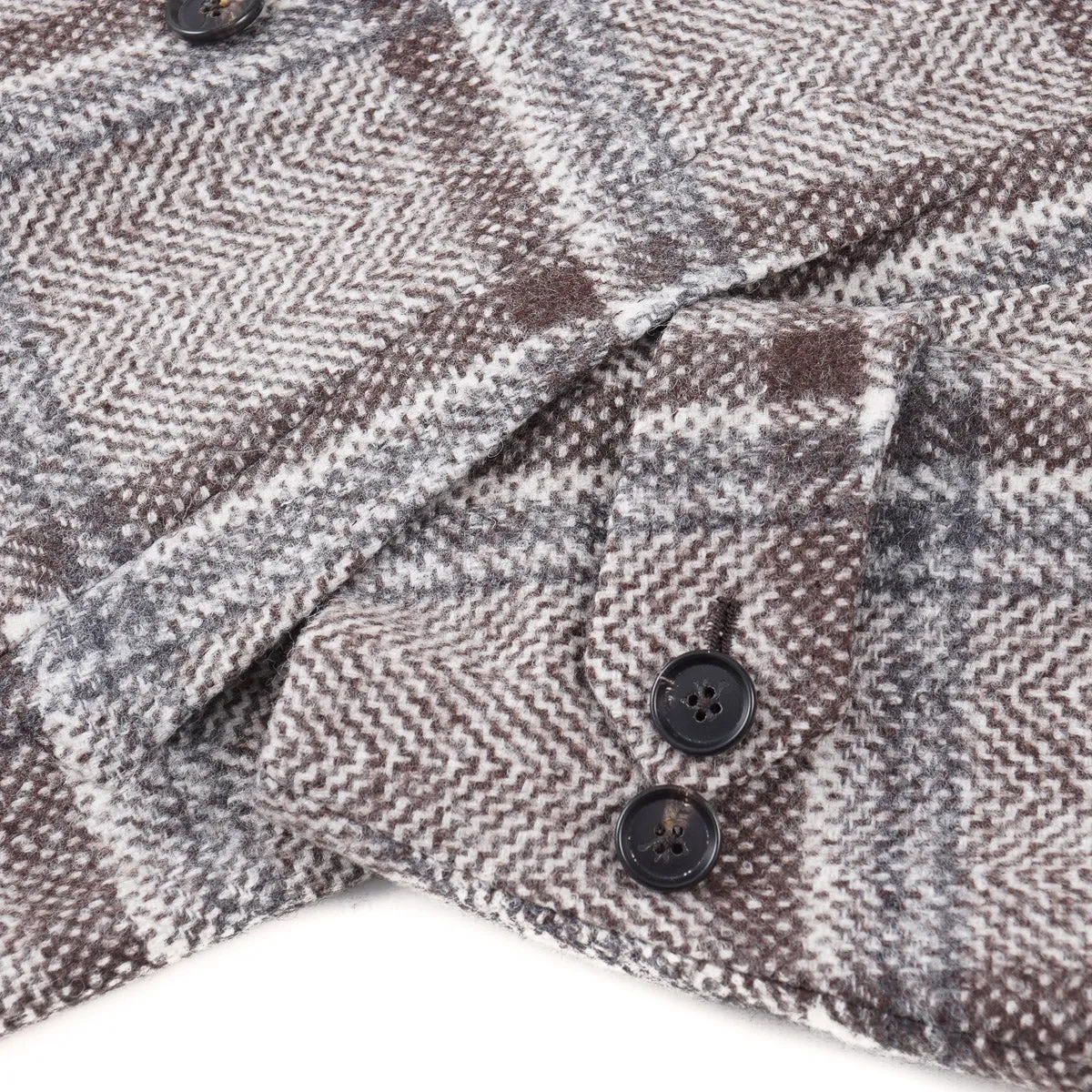 Isaia Soft-Woven Wool Peacoat