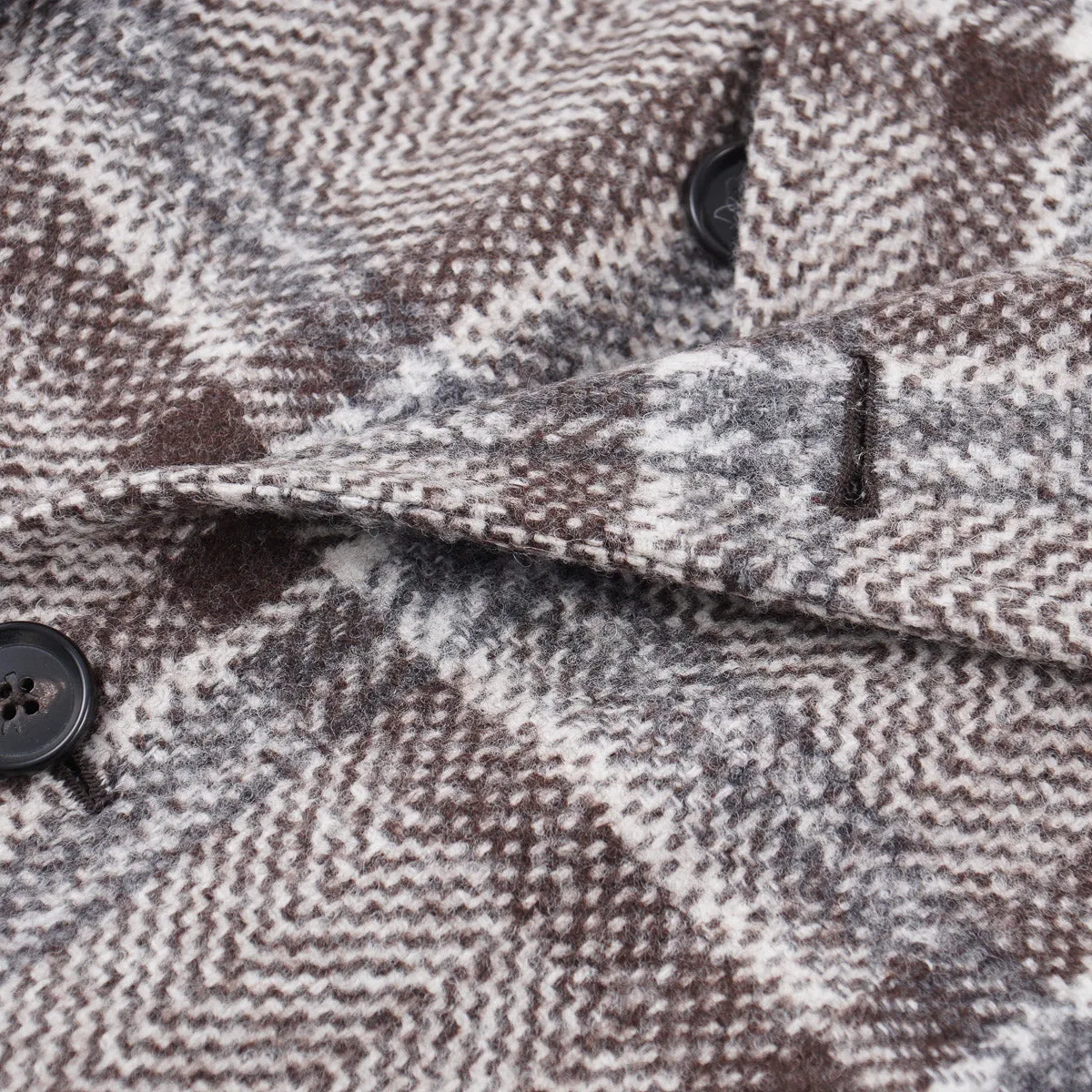 Isaia Soft-Woven Wool Peacoat