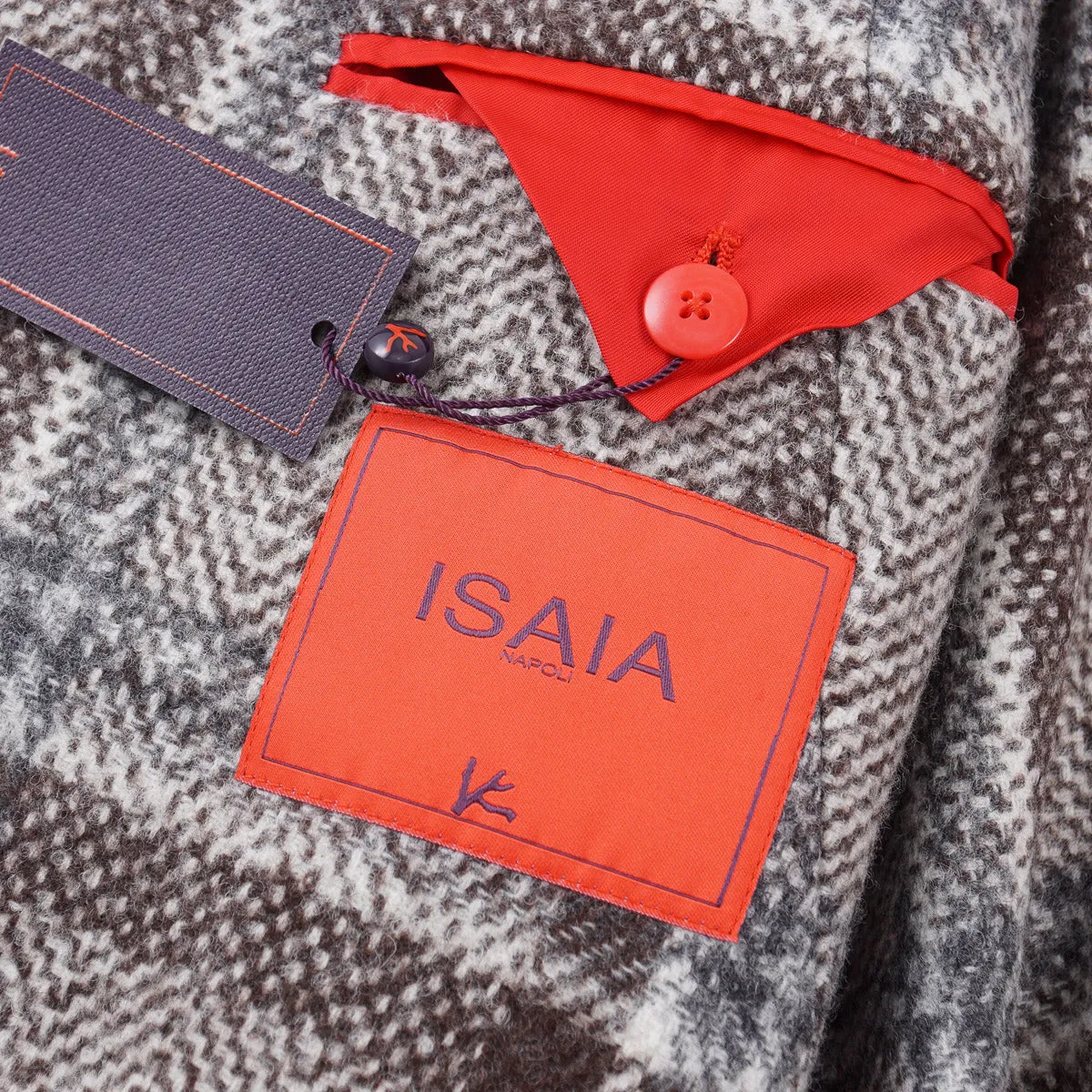 Isaia Soft-Woven Wool Peacoat