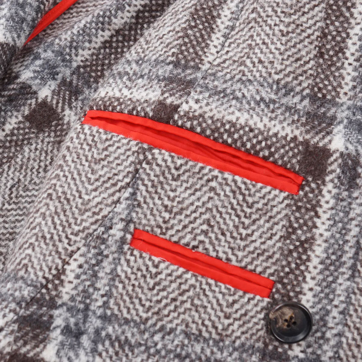 Isaia Soft-Woven Wool Peacoat