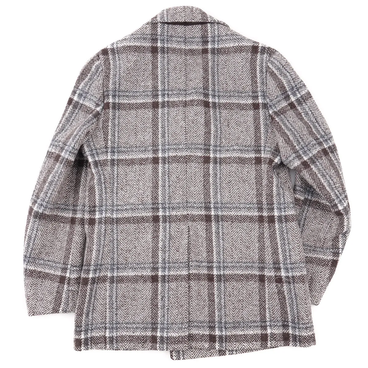 Isaia Soft-Woven Wool Peacoat