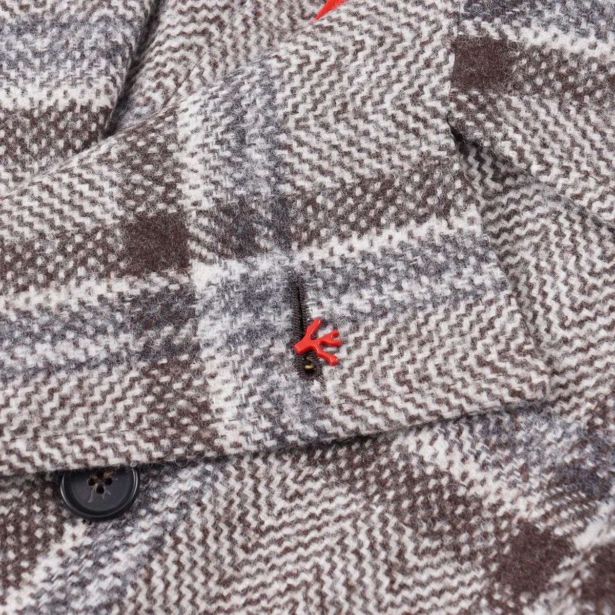 Isaia Soft-Woven Wool Peacoat