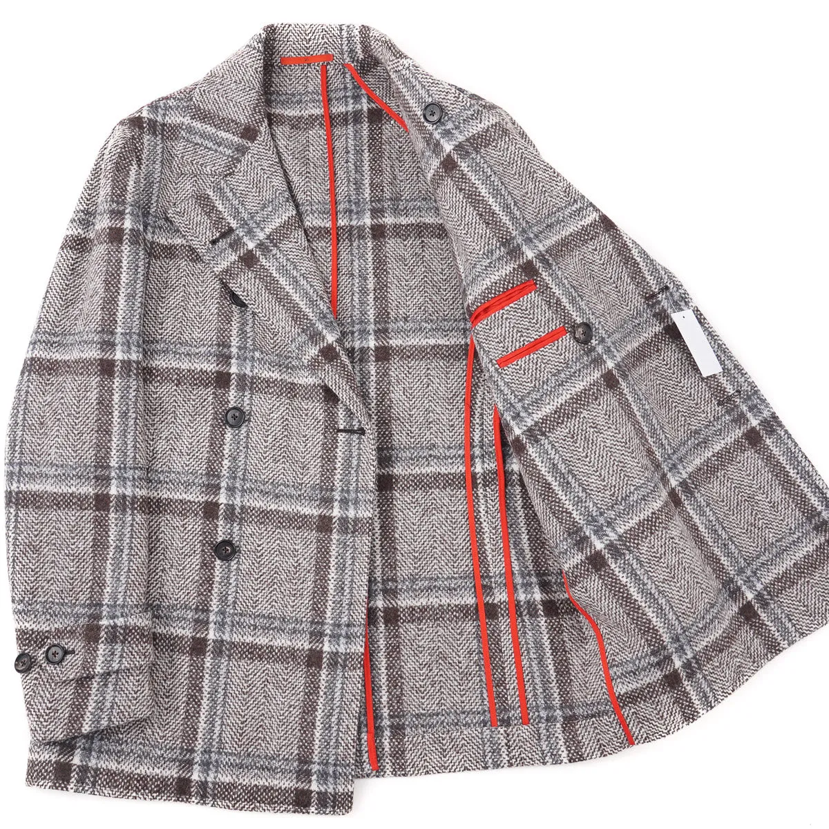 Isaia Soft-Woven Wool Peacoat