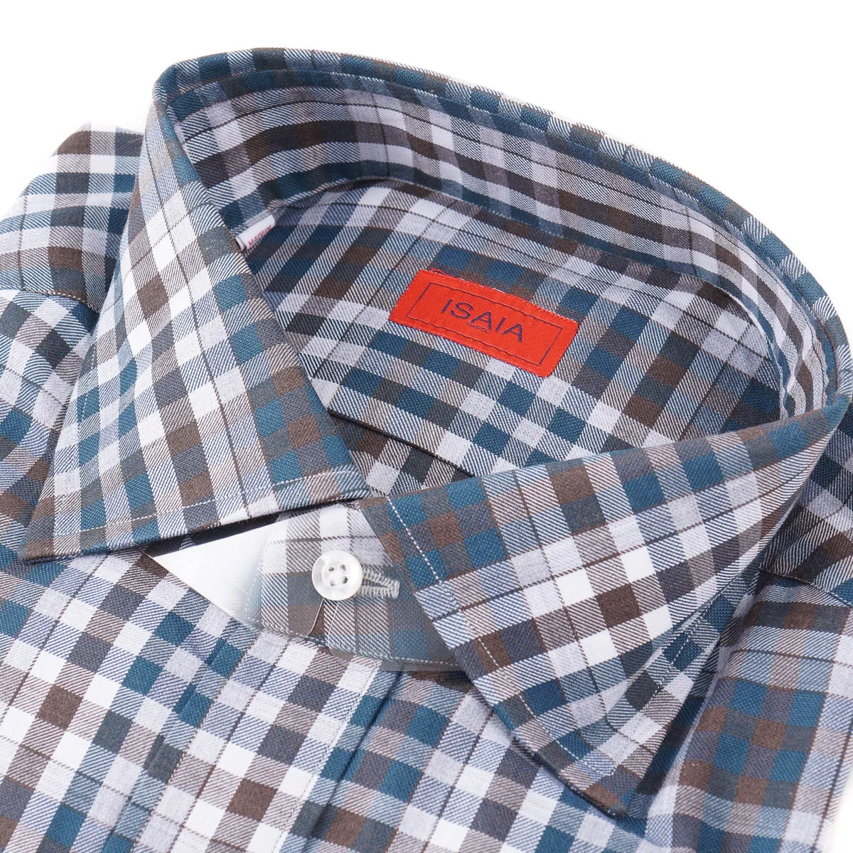 Isaia Tailored-Fit 'Mix' Cotton Shirt