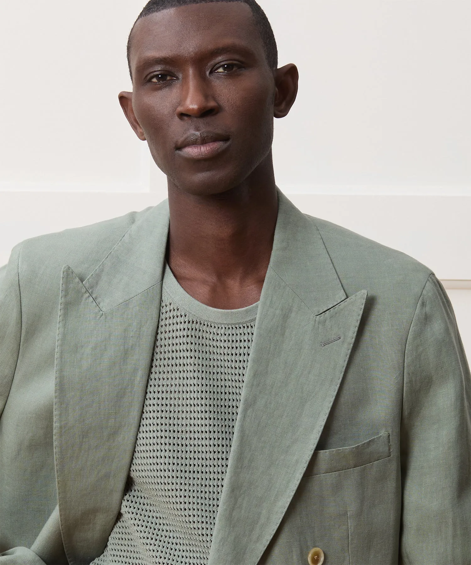 Italian Linen Double-Breasted Suit