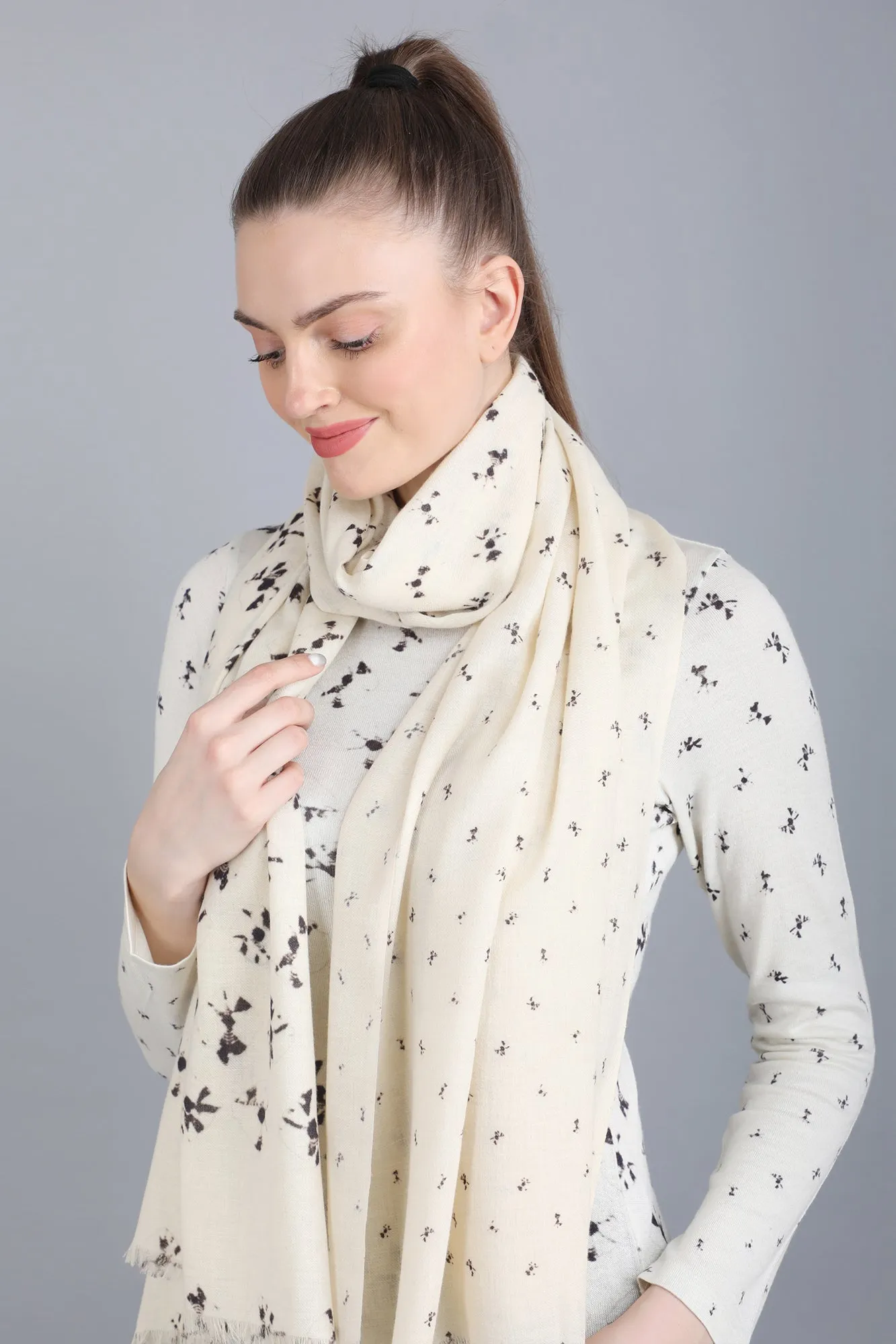 Ivory Cotton Cashmere T-Shirt