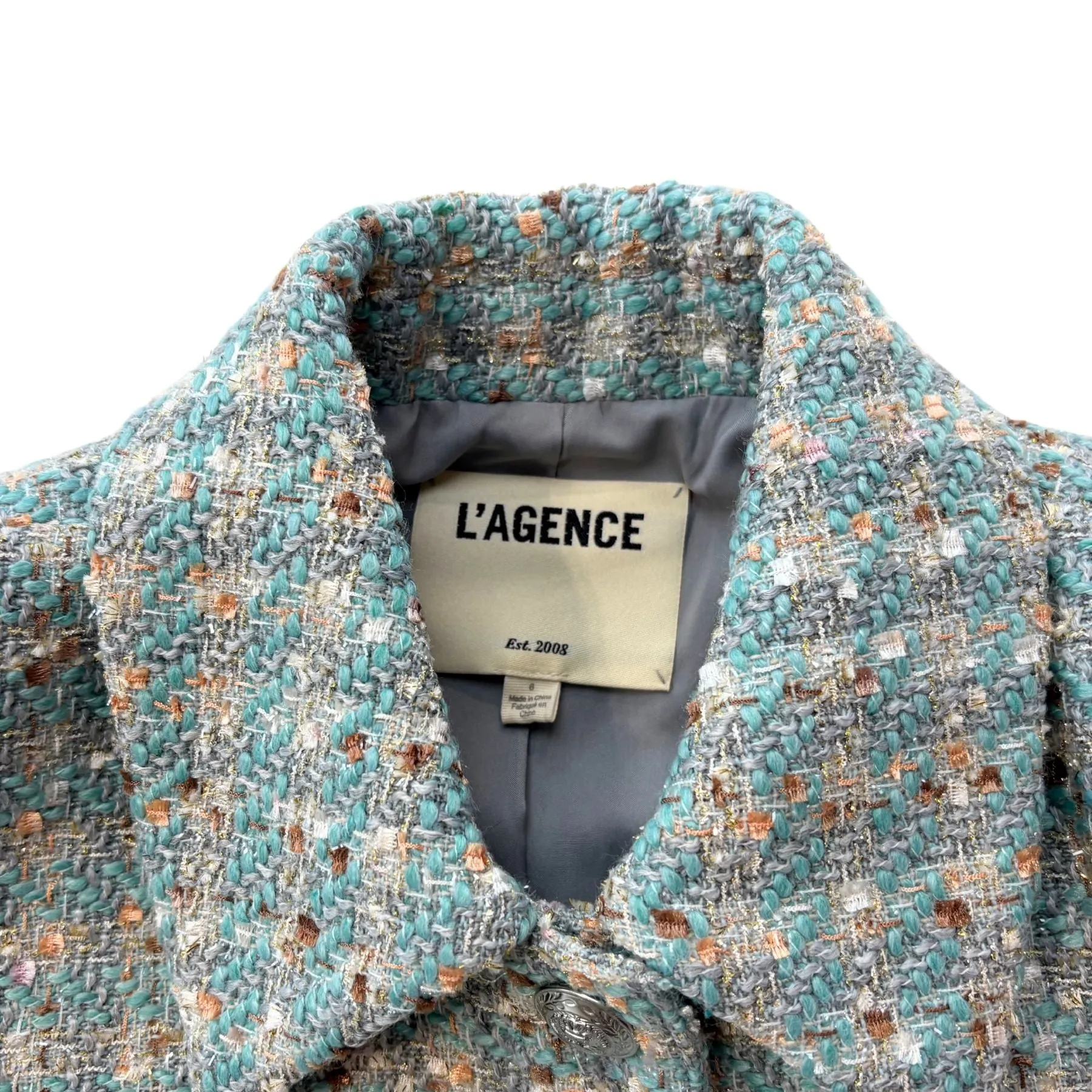 L'Agence 'Bridges Tweed' Cropped Jacket