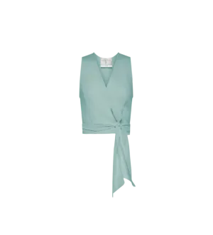 Linen Canvas Crossed Top