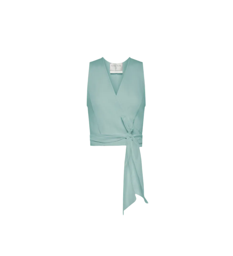 Linen Canvas Crossed Top