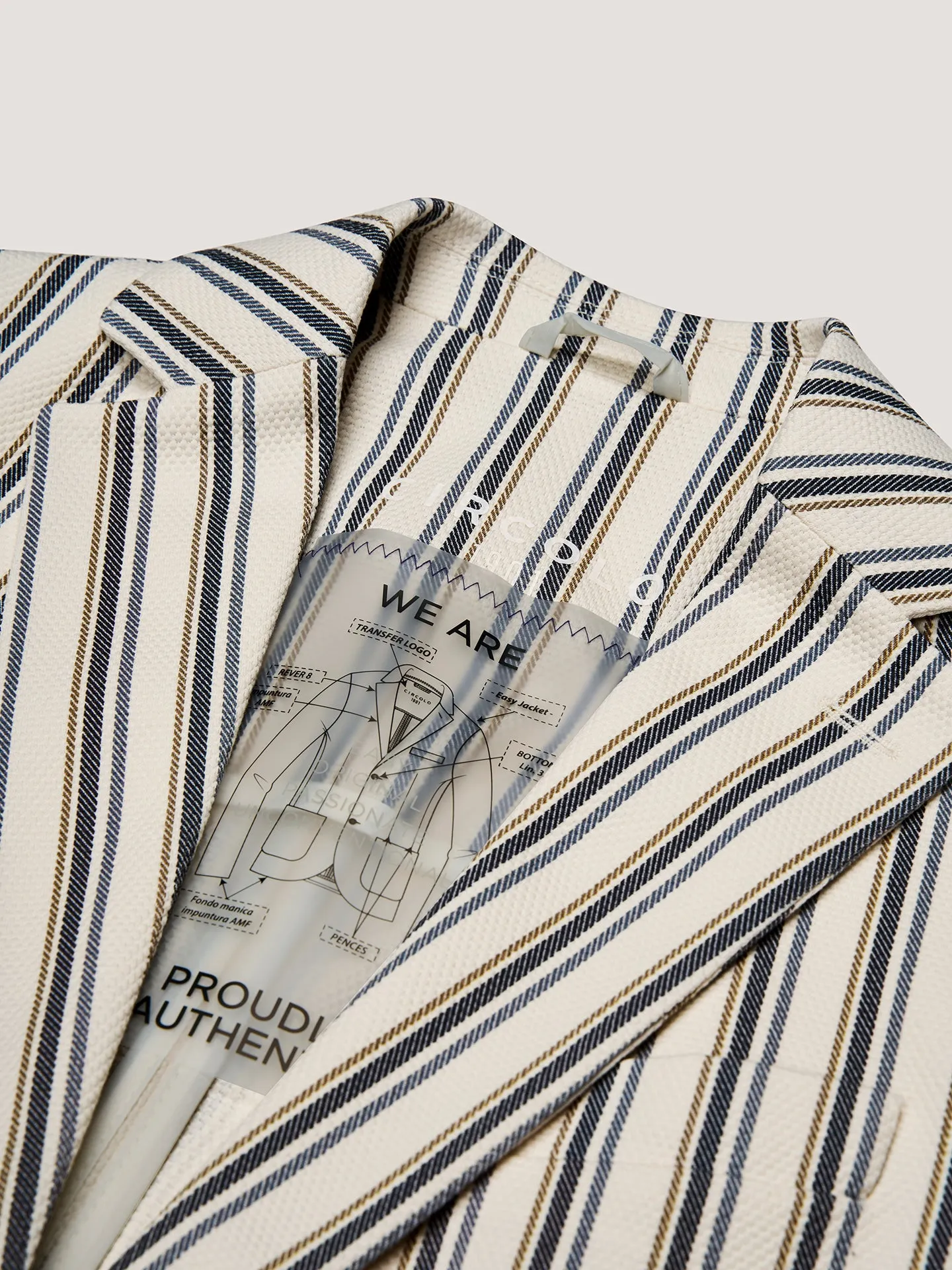 Multicolor Striped Jacket - Blue